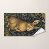 Lapin dans la forêt style Art nouveau (Serviette à main)