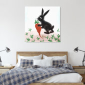 Lapin dans le jardin toile étirée (Insitu(Chambre))