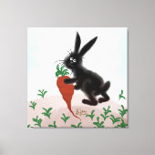 Lapin dans le jardin toile étirée (Recto)