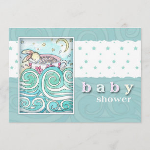 Lapin dans Teacup Baby Douche Invitations