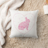 Lapin dans un coussin blanc de coeur (Couverture)