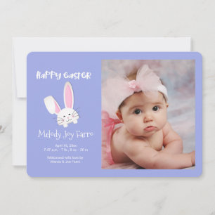 Lapin dans un Faire-part de naissance photo de poc