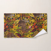 Lapin d'automne en noir (Serviette à main)