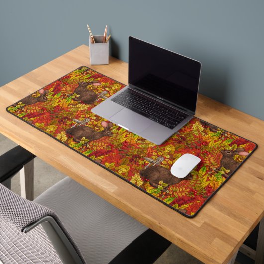 Lapin d'automne en rouge (Bureau 2)