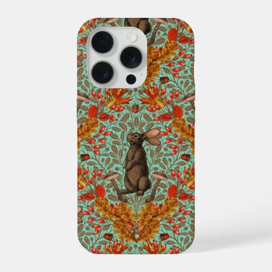 Lapin d'automne sur fond vert clair (Verso)