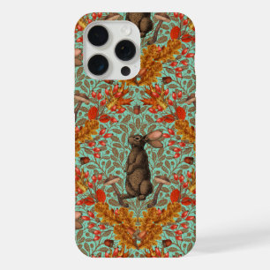 Lapin d'automne sur fond vert clair