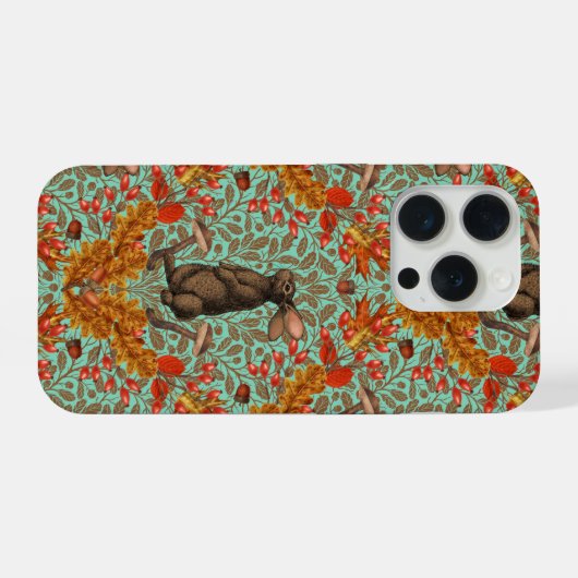 Lapin d'automne sur vert clair (Verso Horizontal)