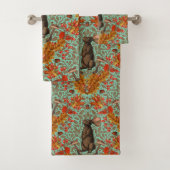 Lapin d'automne sur vert clair (En situation)