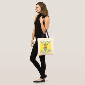 Lapin de bande dessinée dans le sac bleu d'enfants (Devant (modèle))