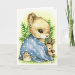 Lapin de bébé - carte mignonne de faire-part de