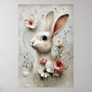 Lapin de Fleur de Pâques, Impression de Lapin de P