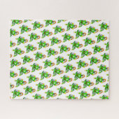 Lapin de la Saint-Patrick joyeuse Puzzles (Horizontal)