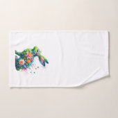 Lapin de lapin de puissance de fleurs (Serviette à main)