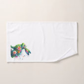 Lapin de lapin de puissance de fleurs (Serviette à main)