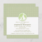 Lapin de maman et invitation modernes de baby (Devant / Derrière)