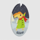 Lapin de Noël attrapant des flocons de neige (devant)