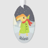 Lapin de Noël attrapant des flocons de neige (devant)