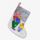 Lapin de Noël avec la chaussette de panier (Devant (Accrochage))