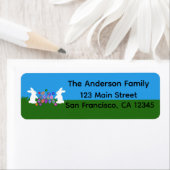 Lapin de Pâques #1 Étiquettes d'adresse de retour (En situation)