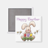 Lapin de Pâques 2 - Joyeux Aimant de Pâques (Recto/Verso)