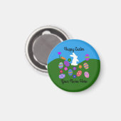 Lapin de Pâques #3 Magnet rond (Recto/Verso)