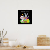 Lapin de Pâques, affiche d'agneau et de poussin. (Cuisine)