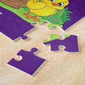 lapin de Pâques, agneau et puzzle de poussins pers (Côté)