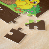 lapin de Pâques, agneau et puzzle de poussins pers (Côté)