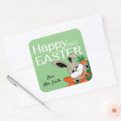 Lapin de Pâques avec Carottes Sticker Cadeau & Éti (Enveloppe)