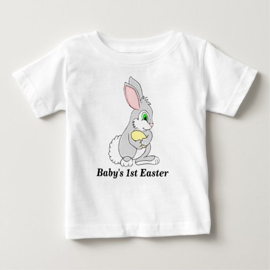 Lapin de Pâques avec Oeuf T-shirt bébé personnalis (Devant)