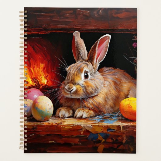 Lapin de Pâques avec œufs de Pâques (Devant)