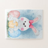 Lapin de Pâques avec Puzzle Oeufs de Pâques (30 os (Horizontal)