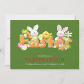 lapin de Pâques avec texte drôle Cartes de voeux (Devant)