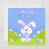 Lapin de Pâques Carte de Printemps (Devant)