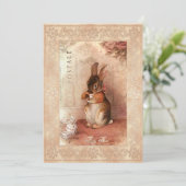 Lapin de Pâques - Carte de voeux (Debout devant)