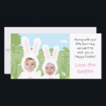 Lapin de Pâques - Carte photo<br><div class="desc">Montrez vos petits lapins avec ce mignon carte photo de Pâques. Personnalisable - il suffit de supprimer le texte "votre photo" et de remplacer la photo modèle par une photo de votre enfant.</div>