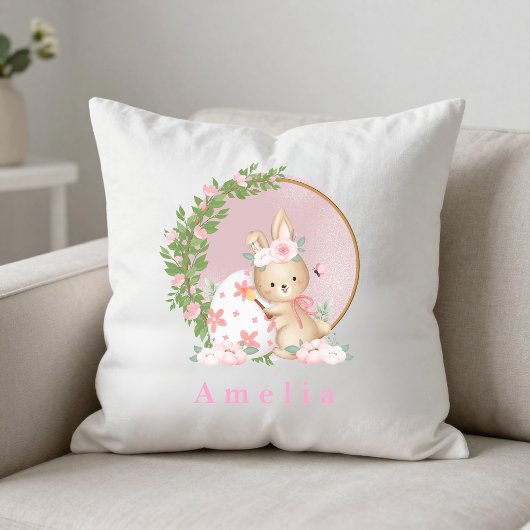 Lapin de Pâques Coussin de Jardin Personnalisé