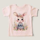 Lapin De Pâques Dans Une Robe Bleue (Design Recto)