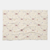 Lapin De Pâques Dans Une Serviette De Cuisine Fleu (Horizontal)