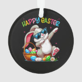 Lapin de Pâques drôle qui fait le dabbing Joyeuses (dos)