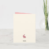 Lapin de Pâques en chinoiserie rose et crème (Dos)