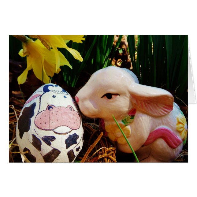 Lapin de Pâques et oeuf de vache (Devant horizontal)