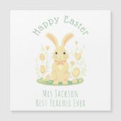 Lapin De Pâques Et Oeufs D'Or Professeur Carte Mag (Devant)