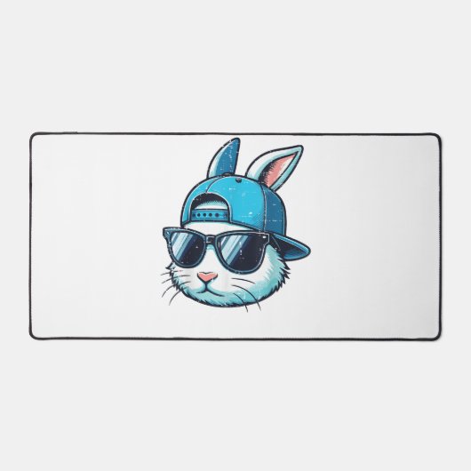 Lapin de Pâques Face Casquette de Baseball Lunette (Recto)
