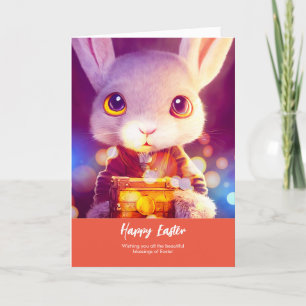 Lapin de Pâques Jacob Carte de vœux pliée