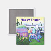 Lapin de Pâques Joyeux Aimant de Pâques (Recto/Verso)