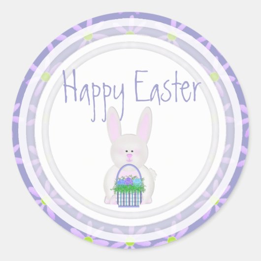 Lapin de Pâques : Joyeux Stickers de Pâques (Devant)