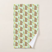 Lapin de Pâques lapin et fleur de jonquille Motif (Serviette à main)