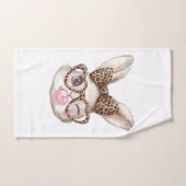 Lapin de Pâques Lunettes Mignonnes Léopard Lapin d (Serviette à main)