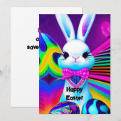Lapin de Pâques modèle Invitation (Devant / Derrière)